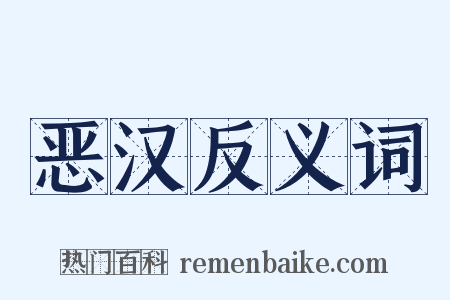 恶汉反义词是什么意思的图片